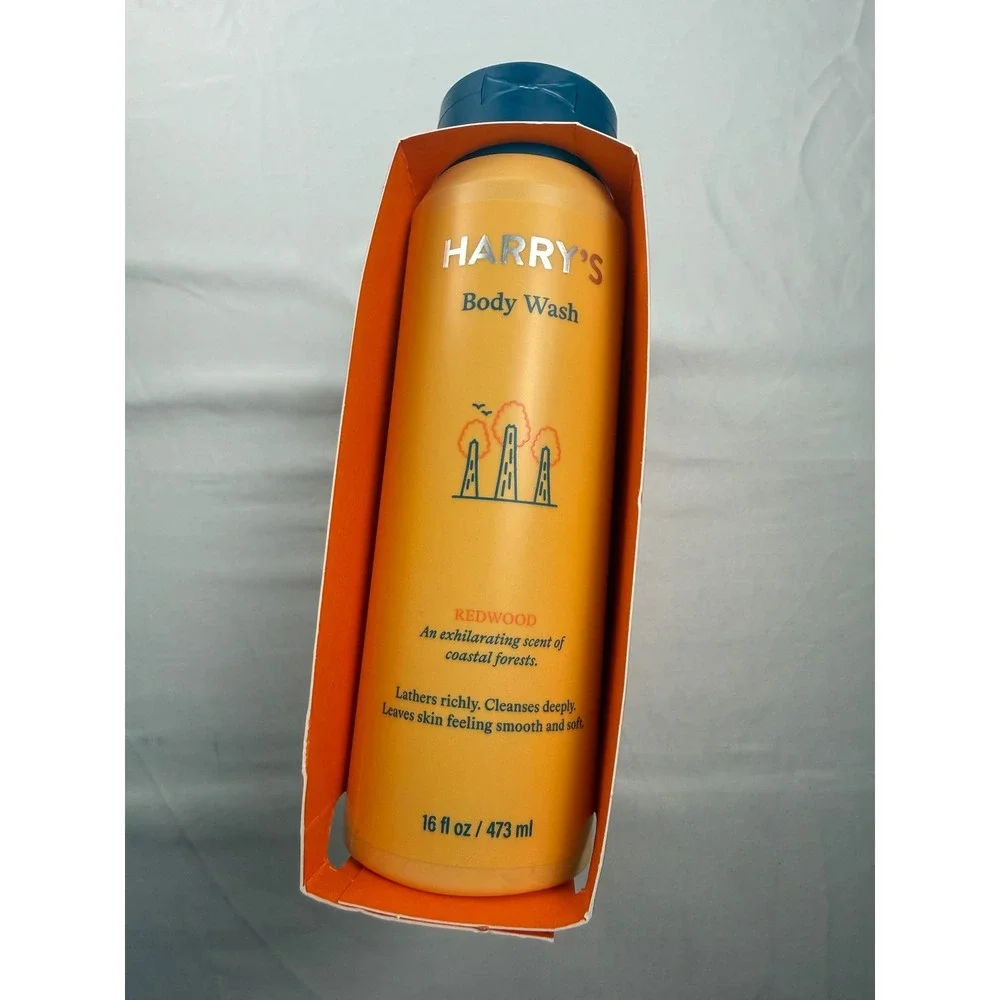Harry's Body Wash Redwood Scent 3 Pack 16 oz Bottles Evergreen & Thyme